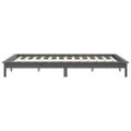 vidaXL Posteľný rám sivý 150x200 cm King Size borovicový masív