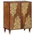 vidaXL Servírovacia skriňa Hnedá 60 x 33 x 75 cm Masívne mango drevo