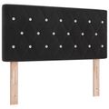 vidaXL Posteľ boxspring s matracom Čierna 120 x 190 cm Zamat