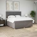 vidaXL Boxspring posteľ s matracom sivohnedý 200x200 cm látka