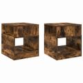 vidaXL Koncový stôl 2 ks Dymová dub 40,5 x 40 x 45 cm Kompozitné drevo