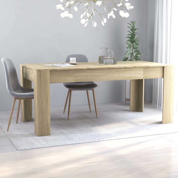 vidaXL Jedálenský stôl, dub sonoma 180x90x76 cm, drevotrieska