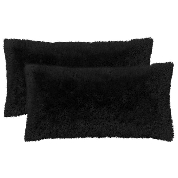 vidaXL Podložka s vankúšom HEERLEN 12 ks Čierna PV fleece