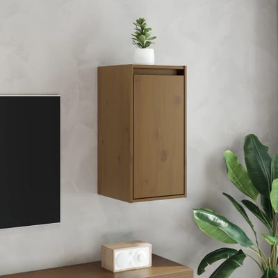 vidaXL Nástenné skrinky 2 ks medovohnedé 30x30x60 cm masívna borovica