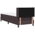 vidaXL Posteľ s pružinovým rámom Tmavohnedá 200 x 80 cm látka