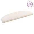 vidaXL Samolepiace schodové rohože 15 ks 80 x 24,5 x 3,5 cm Biela
