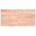 vidaXL Stolová doska bledohnedá 120x60x(2-4) cm ošetrený masívny dub