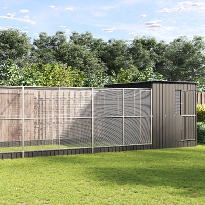 vidaXL Voliéra s nadstavcom strieborná 704x303x216 cm oceľ