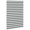 vidaXL Zebra roleta tmavošedá 165x200 cm šírka látky 160,9cm polyester