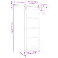 vidaXL Posuvné dvere ORKDAL 86 x 211 cm Borovicový masív