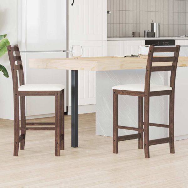 vidaXL Jedálenské stoličky 2 pcs Svetlohnedá 40 x 47,5 x 99,5 cm
