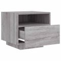 vidaXL Nočné stolíky s LED svetlami 2 ks sivé sonoma 40x39x37 cm