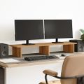 vidaXL Stojan na monitor dub artisian 100x27x15 cm kompozitné drevo