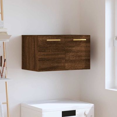 vidaXL Nástenná skrinka, hnedý dub 60x36,5x35 cm, kompozitné drevo