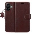 Smart Luxe leather case for iPhone 16 6,1" brown