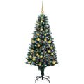 vidaXL Umelý vianočný stromček Zelená 180 cm PVC a Oceľ a Plast