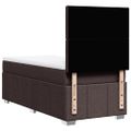 vidaXL Boxspring posteľ s matracom tmavohnedá 90x190 cm látka