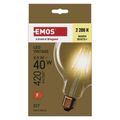 LED žiarovka Vintage G125 / E27 / 4,5 W (40 W) / 420 lm / teplá biela