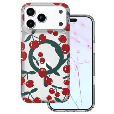 Puzdro Cherry Mag pre iPhone 17 Pro Max 6,9" / 18 Pro Max 6,9" transparentné