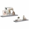 vidaXL Plávajúce nástenné police 2 ks, sivé 90x23,5x3,8 cm, MDF