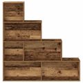 VidaXL knižnica Old Wood 157x24x160 cm Engineered Wood