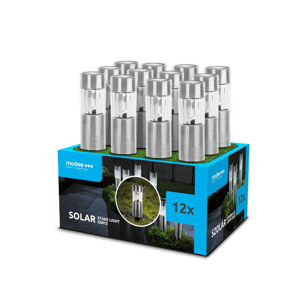 Modee záhradná solárna LED lampa GS012 28 cm HB40 40 mAh (ML-GS012)
