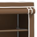 vidaXL 2-poschodový úložný stojan nad WC hnedý 56x30x170 cm železo