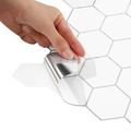vidaXL Hexagónová dlažba 20 ks Biela šedá 30 x 30 cm Polyuretán a PET