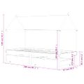 vidaXL Rám detskej postele so zásuvkami tmavosivý borovica 90x200 cm