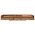 vidaXL Rám postele s dverami Staré drevo 90 x 190 cm Kompozitné drevo