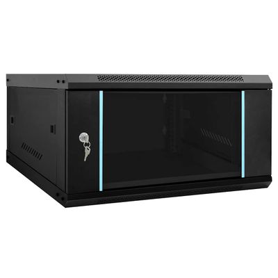 vidaXL Sieťový kabinet s úložiskom Čierna 60 x 60 x 35 cm Oceľ