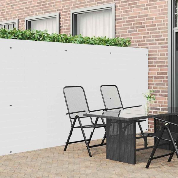 vidaXL Záhradný plot obojstranný biely 1,8x5 m PVC