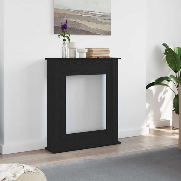 vidaXL Obloženie krbu čierne dub 75x20x87,5 cm kompozitné drevo
