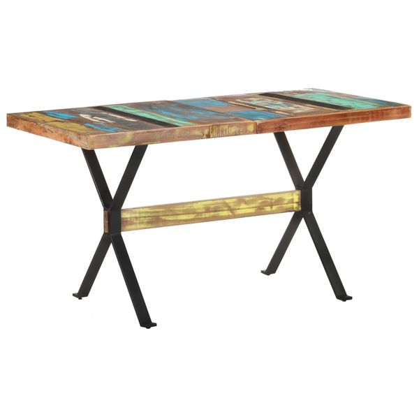 vidaXL Jedálenský stôl 140x70x76 cm, recyklovaný masív