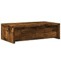 vidaXL Stojan na monitor a zásuvky dymový 50x27x15 cm kompozitné drevo
