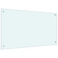 vidaXL Kuchynský obklad 2 ks Biela 90 x 50 cm tvrdené sklo