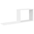 vidaXL Plávajúce police Biela 80 x 15 x 30 cm Kompozitné drevo
