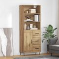 vidaXL Highboard 2 ks Remeselný dub 69,5 x 34 x 180 cm