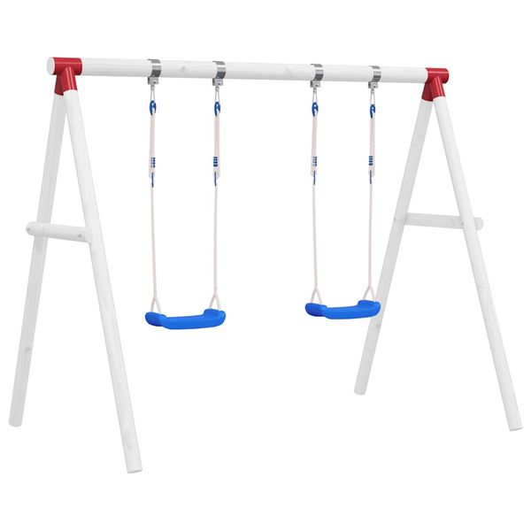 vidaXL Sedadlá na hojdačku s lanami 2 ks modré 38x16 cm polyetylén