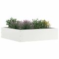 vidaXL Obrubník trávnika 6 ks 50 x 50 x 13 cm Oceľ Biela