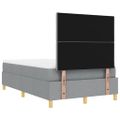 vidaXL Posteľ s pružinovým rámom Svetlosivá 200 x 120 cm látka