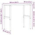 vidaXL Pracovný stôl 100x60x(73-99,5) cm masívna akácia obdĺžnik