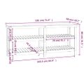 vidaXL Pracovná lavica 181x50x80 cm masívna borovica