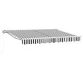 vidaXL Ručná skladacia markíza Antracitová a biela 3 x 2,5 m