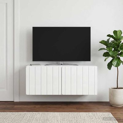 vidaXL Nástenná TV skrinka 78,5 x 31 x 30 cm Biela s vysokým leskom