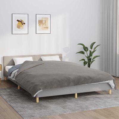 vidaXL Záťažová prikrývka s krytom šedá 200x200 cm 13 kg látka