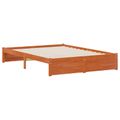 vidaXL Posteľový rám s úložným čelom Včelí hnedý 140 x 190 cm