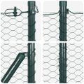 vidaXL Hexagonálne oplotenie s betónovým podstavcom 25 x 1,2 m Zelená