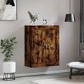 vidaXL Nástenná skrinka dymový dub 69,5x34x90 cm kompozitné drevo