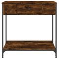vidaXL Konzolový stolík dymový dub 75 x 34,5 x 75 cm kompozitné drevo
